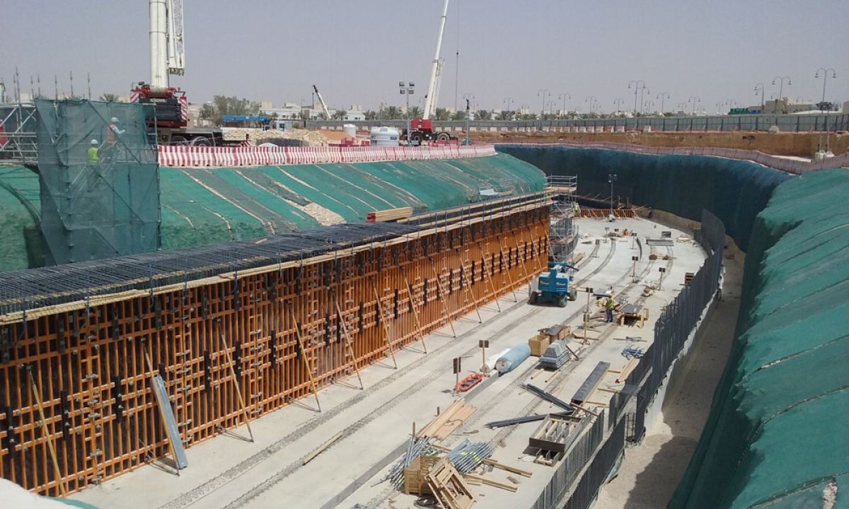 Riyadh Metro Station Scaffolding